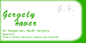 gergely haver business card